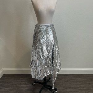 ASOS Sequin Asymmetric Skirt